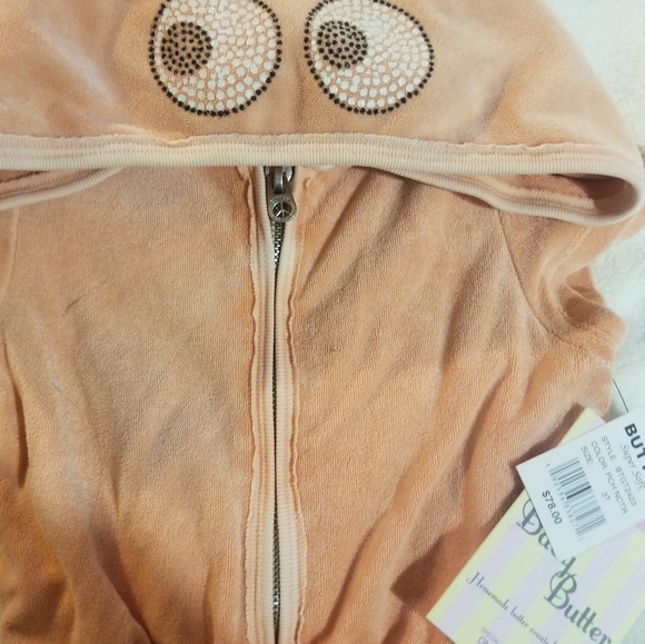 Jumper in nectarine color short sleeve with hood - Picture 6 of 10